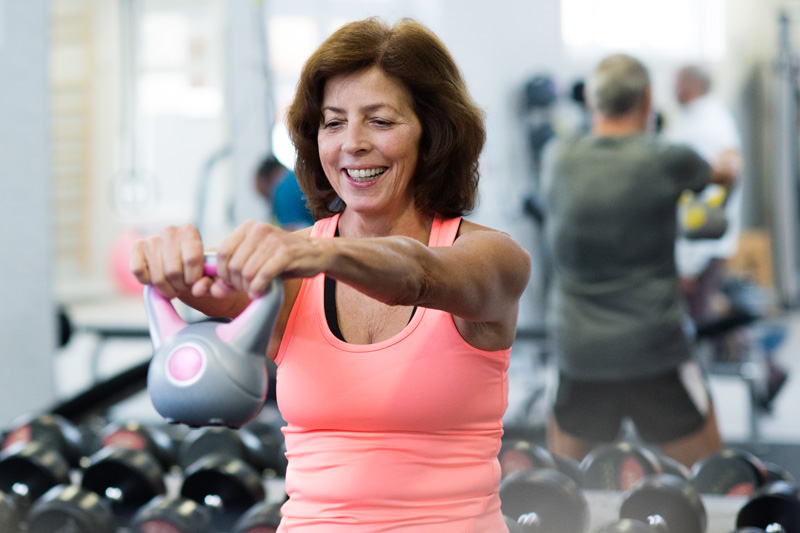 Picture of lady doing physical therapy